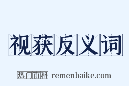 视获反义词是什么意思的图片